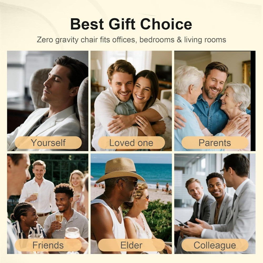 Massage Chair Full Body - Zero Gravity Massage Chair with 4D L-Track Roller System, Full Body Air Compression, Heat Therapy & Sm