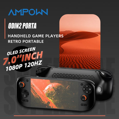 AMPOWN AYN Odin 2 Portal Handheld Game Players 7-Inch OLED 8Gen2 8000mAh Android 13 Portable Retro Video Game Custom Wireless
