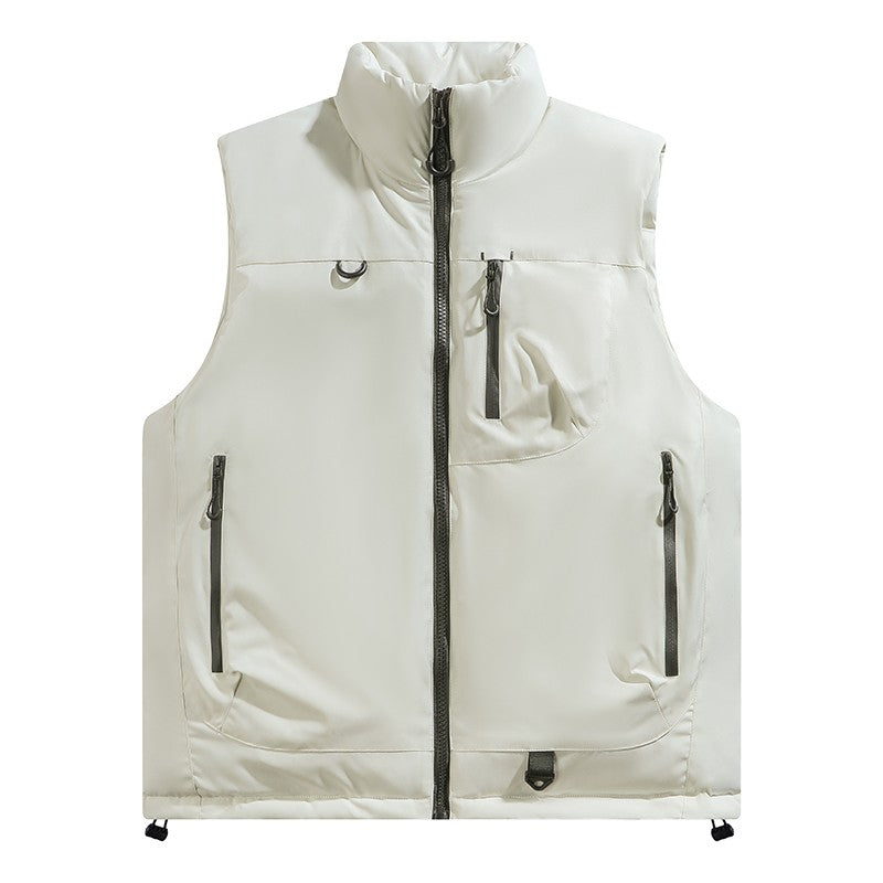Colete Masculino e Feminino para Pesca ao Ar Livre Casual Corta-Vento Respirável Quente Macio e Confortável para Inverno à Prova de Frio Roupa de Algodão Respirável