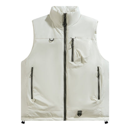Colete Masculino e Feminino para Pesca ao Ar Livre Casual Corta-Vento Respirável Quente Macio e Confortável para Inverno à Prova de Frio Roupa de Algodão Respirável