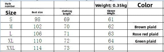 Warm Plaid Long Sleeve Shirt Jacket Autumn Winter Women's Polo Collar Patchwork Decorative Button Detailing Chinese Origin