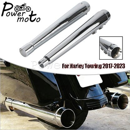 For Harley Touring Street Electra Glide Road King 2017-2023 FLHR FLHX FLTRX FLHTK Motorcycle Slip On Dual Exhaust Mufflers Pipes