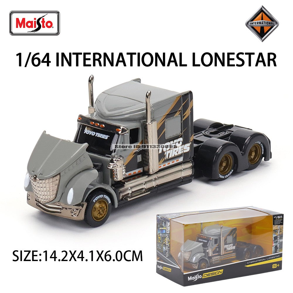 Maisto 1:64 Mercedes-Benz MACK Anthem Trailer modelo de simulação de carro modelo de carro de liga leve brinquedo de carro masculino presente de coleção