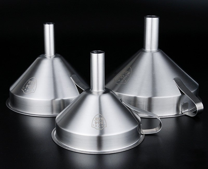 Stainless Steel Funnel Kitchen Oil Liquid Funnel Metal Funnel with Detachable Filter Wide Mouth Funnel for Canning Kitchen Tools