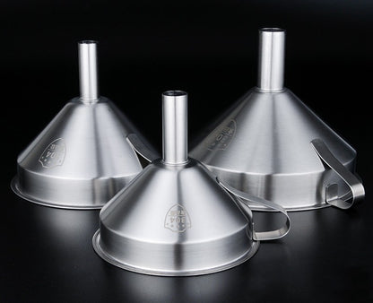 Stainless Steel Funnel Kitchen Oil Liquid Funnel Metal Funnel with Detachable Filter Wide Mouth Funnel for Canning Kitchen Tools