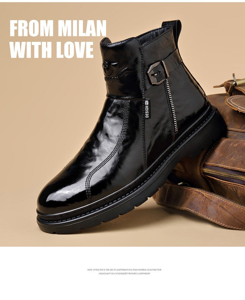 British-style Men's Casual Retro Chelsea Boots for Men Autumn Winter Cow Leather Shoes Male Fashion New Designer Ankle Boots Man