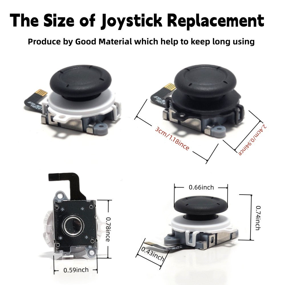 GINFULL TMR Effect Joystick New White Black For NS2 Switch 2 Controller 3D Analog Stick For Joy-Con 2 Replace Left Right Rocker