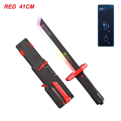 NEW Colorful Streamer Glowing Sword Toys with Spark & Smoke Effect Light Sword Toy for Kids Christmas Birthday Gift Holiday Prop