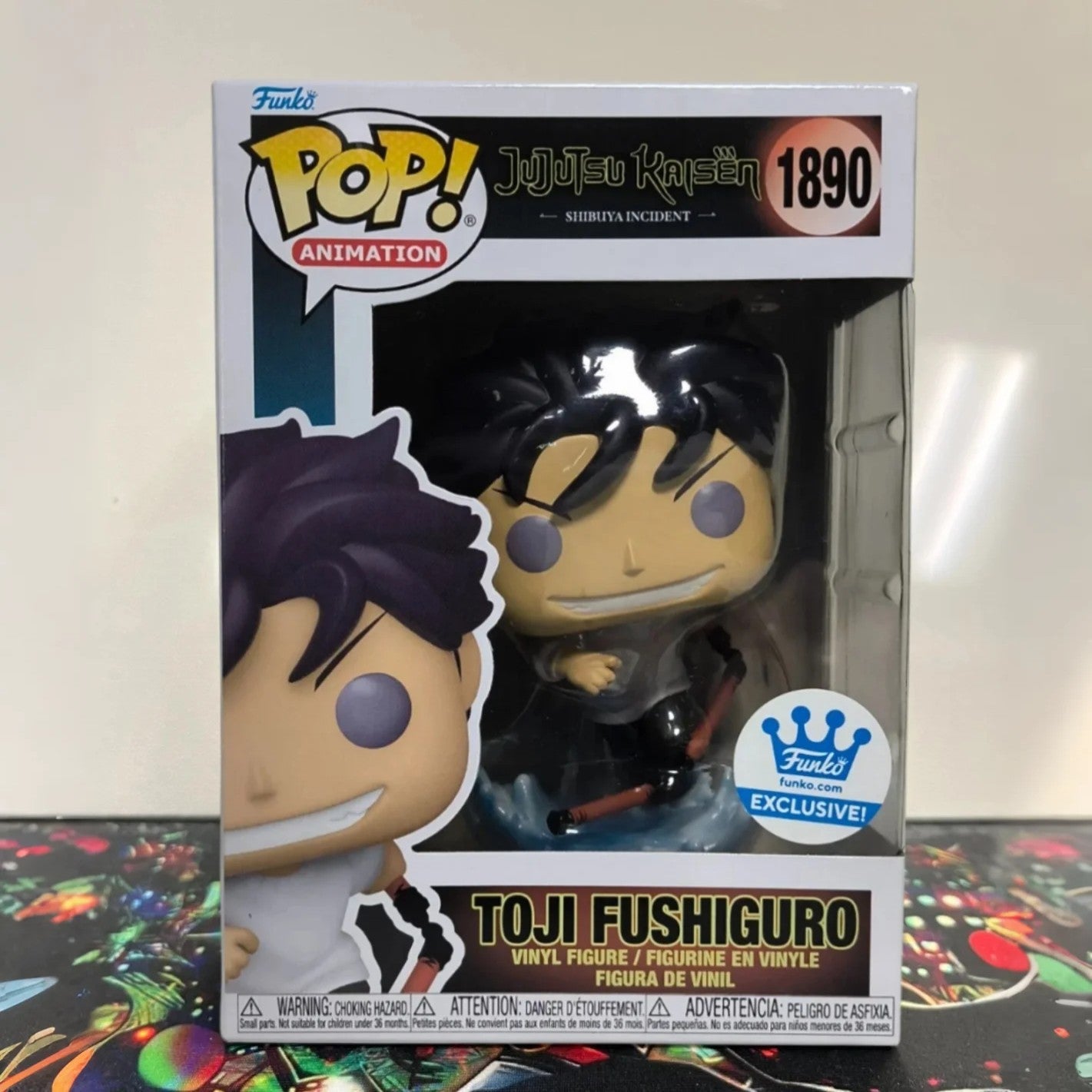 Jujutsu Kaisen Figura FUNKO POP Toji Fushiguro (Possuído) 1890 Figuras 11 cm Colecionável Edição Limitada Brinquedo de Modelo Presente
