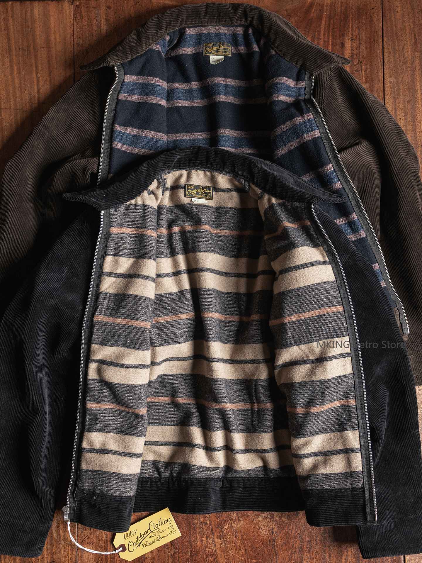 Rugged Bronson Thickened Heavy Corduroy Coat Cossack Short Jacket Fleece Liner Jacket Cool