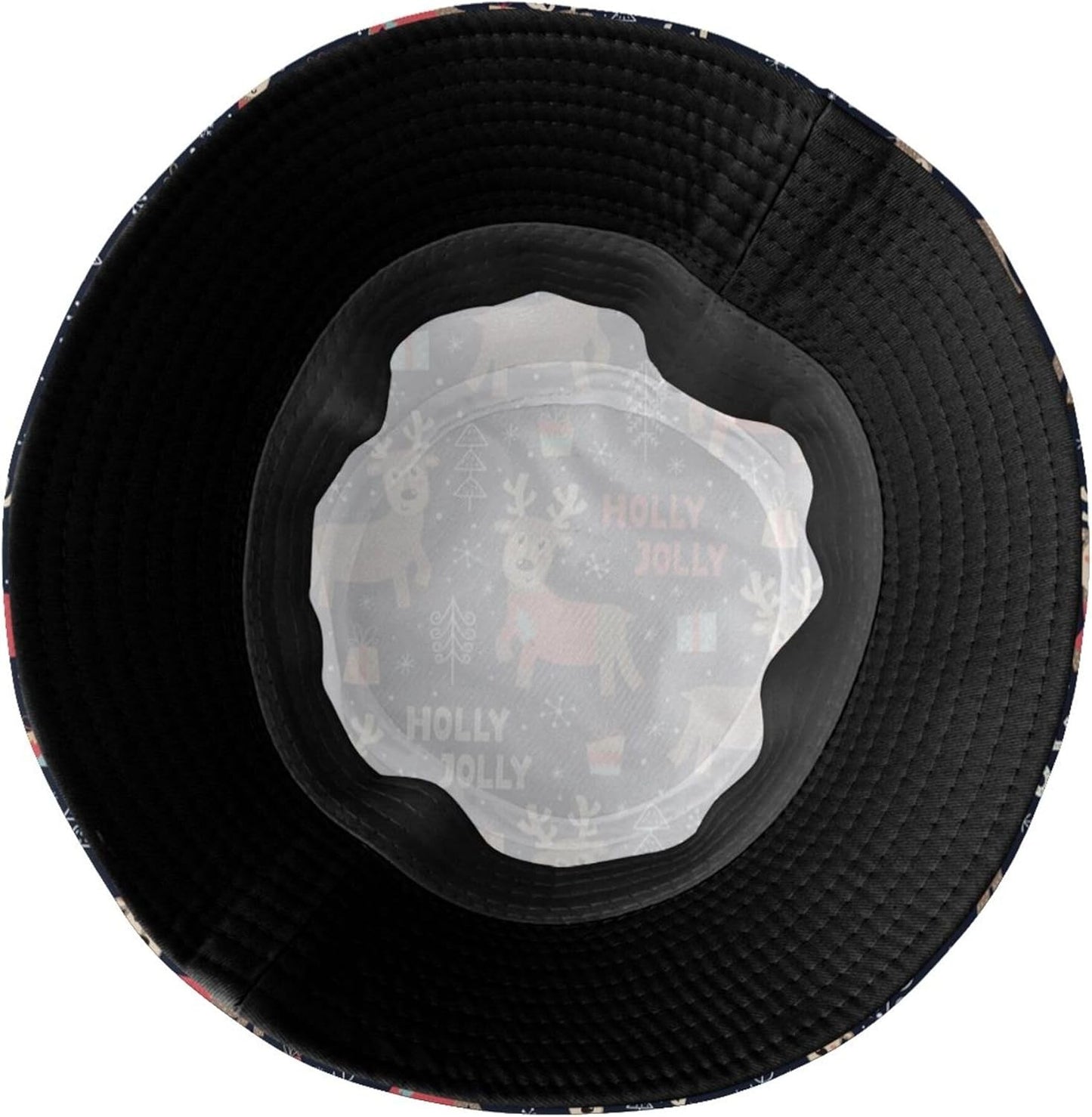 Funny Christmas Bucket Hat New Year Fisherman Hat for Women Men Packable Outdoor Travel Beach Sun Cap