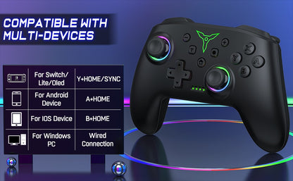 BEBONCOOL Wireless Controller for Switch 2 with Joystick Double Vibration Compatible for Switch OLED/Lite Switch Remote Gamepad