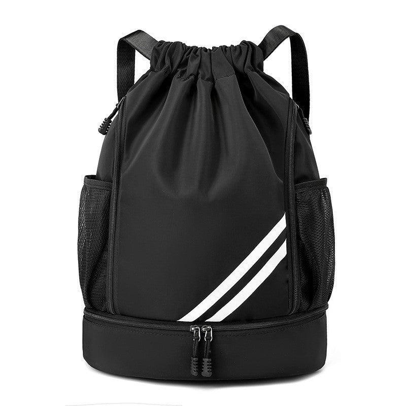Mochila de Academia Fitness Bolsa Esportiva Feminina Masculina Mochila de Basquete Ao Ar Livre Bolsas de Armazenamento de Futebol Mochila Esportiva com Cordão de Treinamento