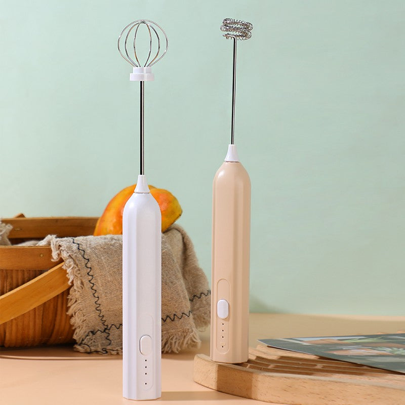 Electric mixer, handheld egg beater, dessert cake cream maker, 3-speed portable beverage coffee machine, kitchen milk frother