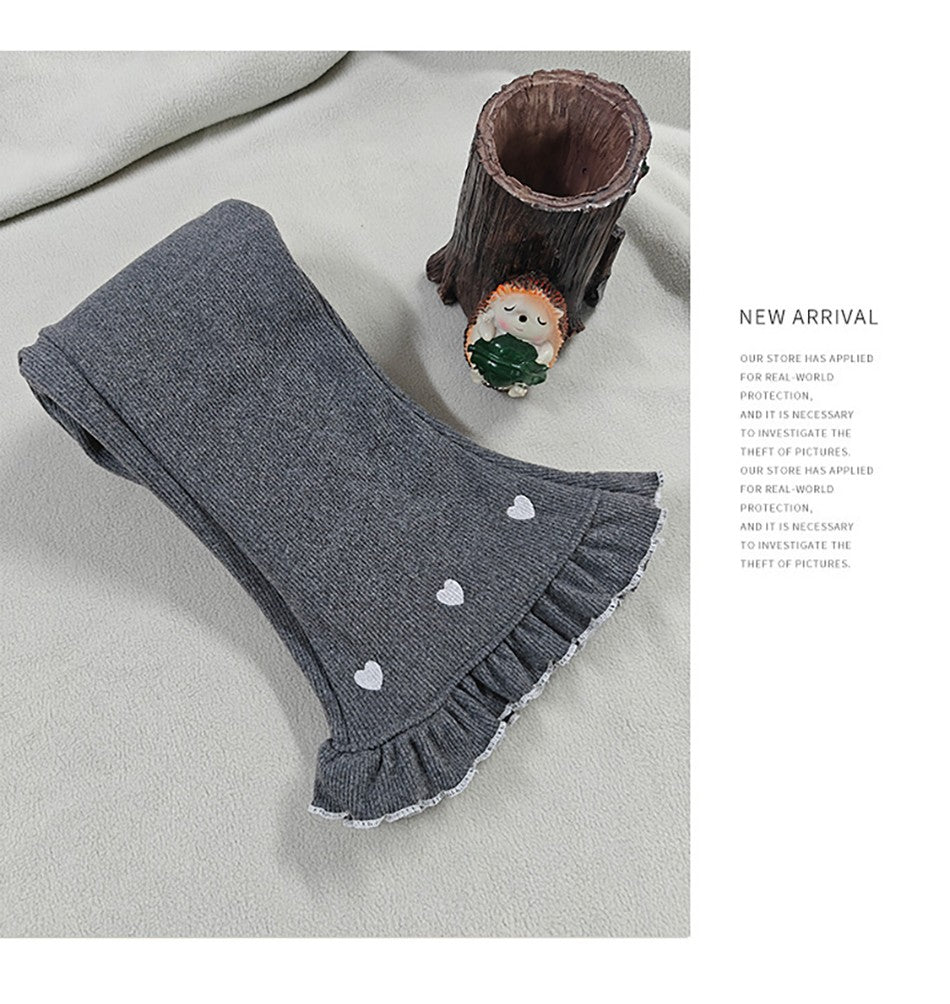 Girls Fleece Lined Flare Leggings Children Winter Warm Kids Pants Slim Fit Thermal Trousers Korean Fashion Outerwear Clothes