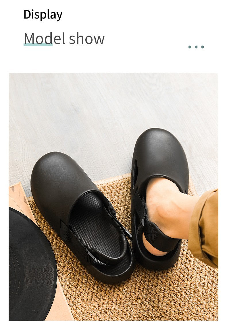 Men's casual hole shoes summer new EVA breathable soft soled sandals outdoor waterproof beach shoes youth fashion Joker slippers