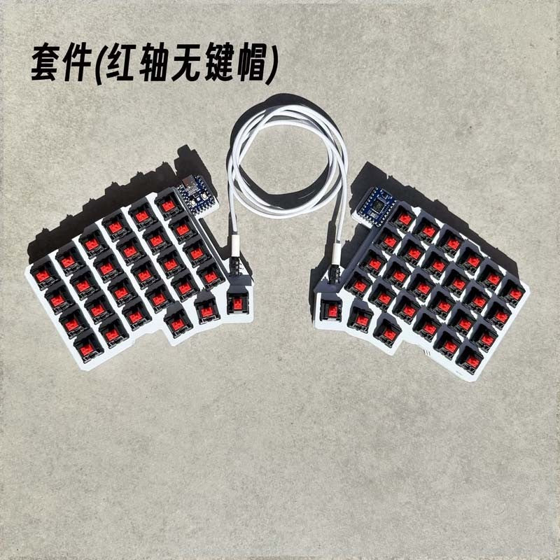 Teclado Silakka54 Dividido com Fio Hot Swap Suporte QMK/VIAL Teclado Ergonômico RP2040zero Acessórios Personalizados para PC Gamer