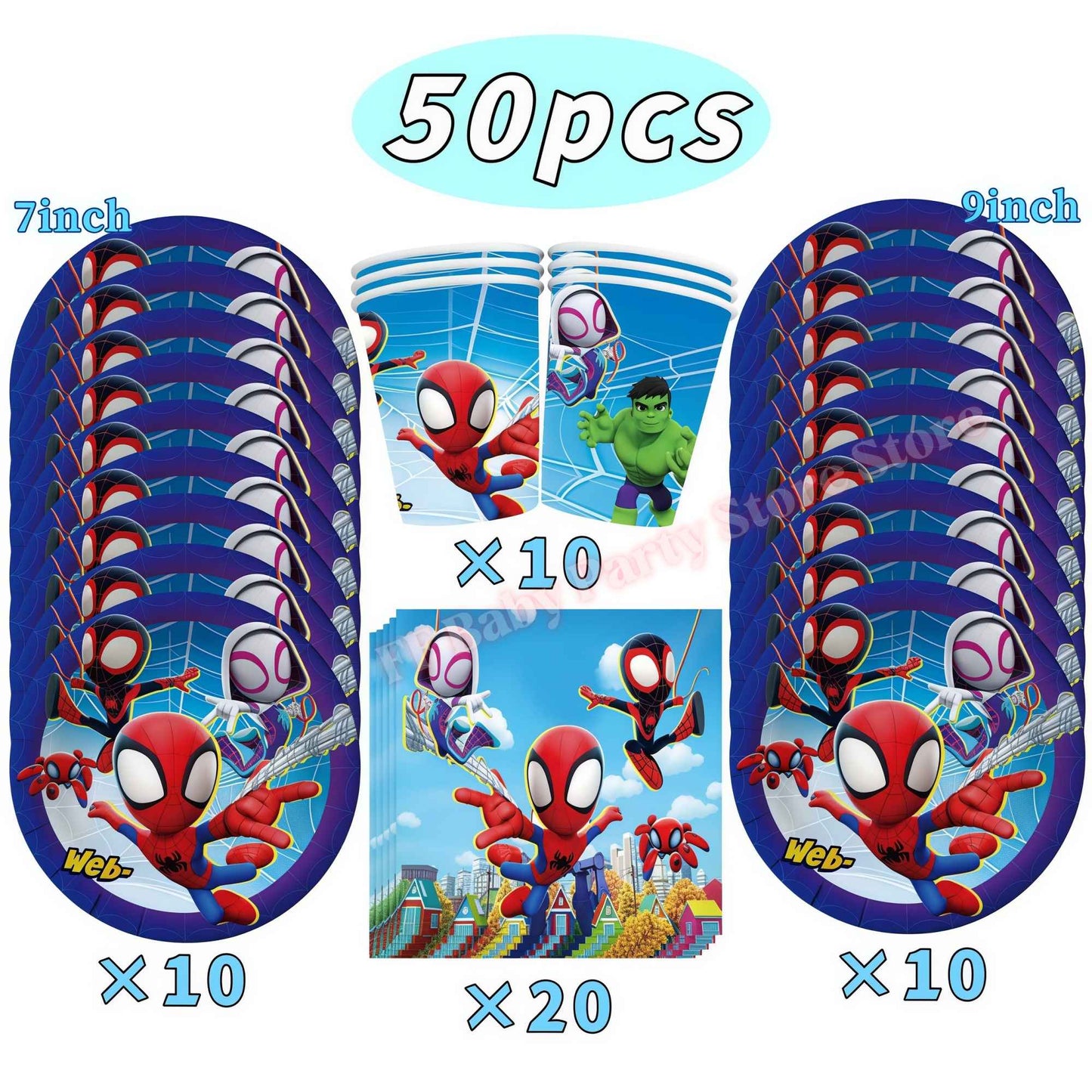 Spider Hero Birthday Party Decoration Plate Cup Banner Balloon Superhero Party Favors Baby Shower Decor Birthday Supplies Gift