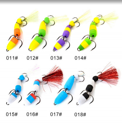 Newest Mandula Polychrome Fishing Lure Soft Lures Foam Bait Swimbait Wobbler Bass Pike Lure Artificial Baits with 2 Treble Hooks