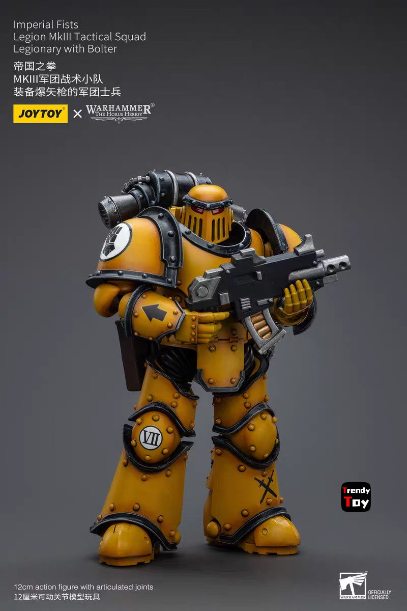 ?JOYTOY?Warhammer 40K Imperial Fists Mkll Legionários Táticos 4 Peças 1/18 Action Figure Brinquedo Colecionável