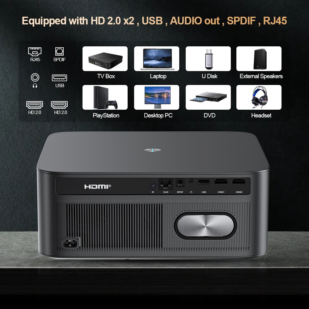Projetor Portátil ThundeaL TD98Pro 2K 4K Full HD para Filmes e Jogos TD98 Pro 2G 32G Home Theater de Vídeo WiFi Projetor Android
