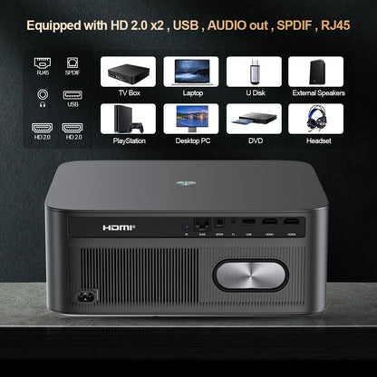 Projetor Portátil ThundeaL TD98Pro 2K 4K Full HD para Filmes e Jogos TD98 Pro 2G 32G Home Theater de Vídeo WiFi Projetor Android
