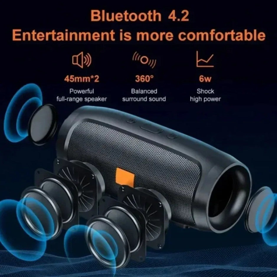 XIKCU Portable Dual Bluetooth Speaker Stereo Outdoor Tfusb Playback Fm Voice Broadcasting Portable Subwoofer 50 Wireless Speaker