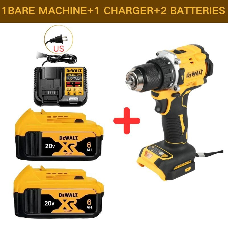 DEWALT DCD805 Parafusadeira Elétrica Compacta Sem Escova Furadeira de Impacto 20V Bateria de Lítio Recarregável carregador