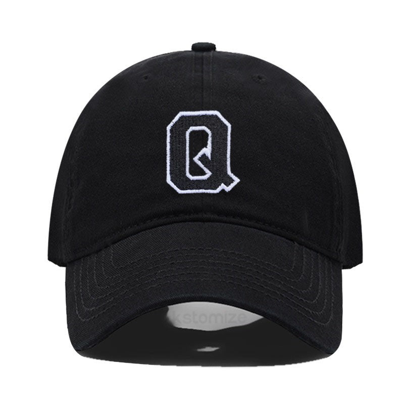 Initial Letter A-Z Embroider Baseball Cap For Men Womne High Quality Soft Cotton Fashion Team Sport Visors Snapback Caps