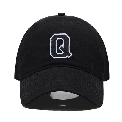 Initial Letter A-Z Embroider Baseball Cap For Men Womne High Quality Soft Cotton Fashion Team Sport Visors Snapback Caps