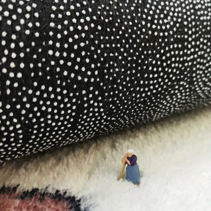 VIKAMA Christmas Gingerbread House Wool-like Carpet Water-Resistant Soft Bath Mat Bedside Rug for Bedroom Winter Home Decoration