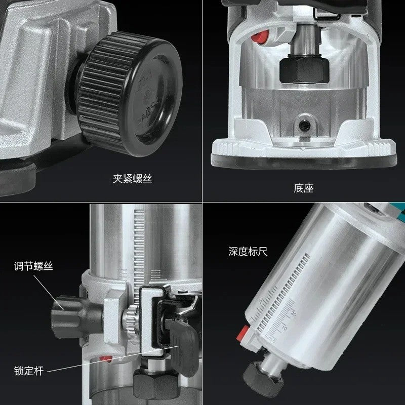 Makita DRT50 18V LXT Aparafusadora sem Fio, Motor sem Escovas, Ferramenta Profissional Recarregável para Entalhar e Fresar, Aparador de Bordas