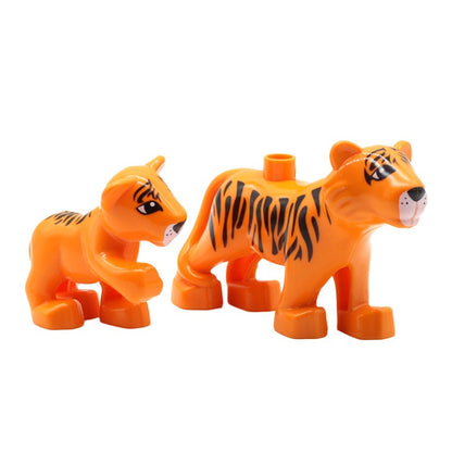Grandes Blocos de Montar Animais Acessórios Compatíveis com Conjuntos de Tijolos de Zoo Dinossauro Criatividade Brinquedos DIY para Crianças Presente