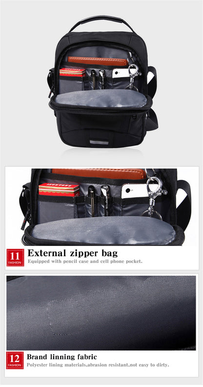 Swiss Waterproof Oxford Men's Messenger Bag Multifunction Business Casual Briefcase bag Travel Male Shoulder Bag Fashion Handbag