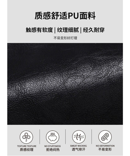 New Mid-length Men's Leather Jacket Spring and Autumn Fashion Functional Lapel PU Jacket Retro Men's Motorcycle Leather Jacket