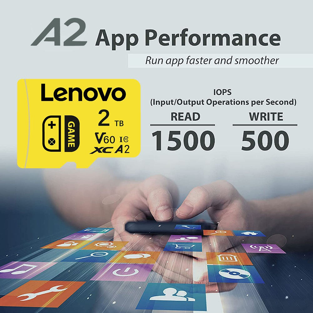 Cartão de Memória de Alta Velocidade Lenovo 2TB 1TB 512GB 256GB Classe 10 4K Micro Cartão TF SD 1TB Cartão de Memória SD para Nintendo Switch Telefone/PS4