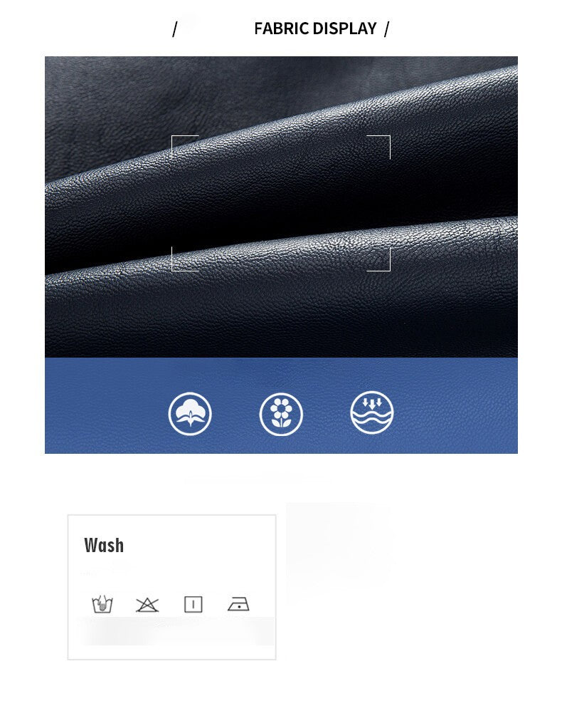 Spring and Autumn Men's Motorcycle Suit Leather jacket Color blocking American baseball collar pilot casual PU leather jacket