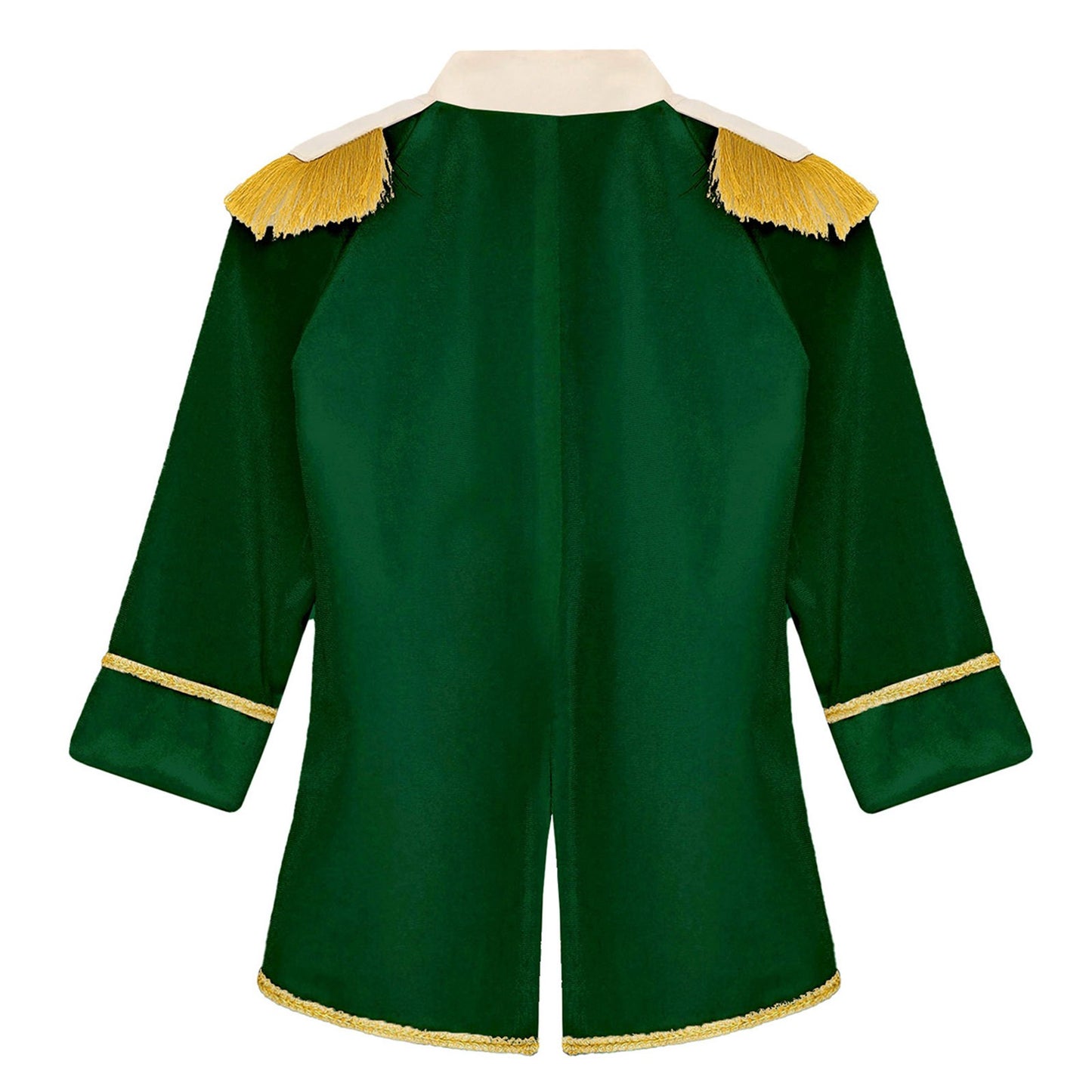 Little Boys Prince Cosplay Costume Long Sleeve Gold Fringe Braiding Velvet Tuxedo Tailcoat Royal Court Cosplay Jacket Dress Up