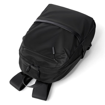 Mochila de negócios masculina de novo estilo, nylon, cor sólida, grande capacidade, mochila escolar para estudantes, mochila de viagem em promoção
