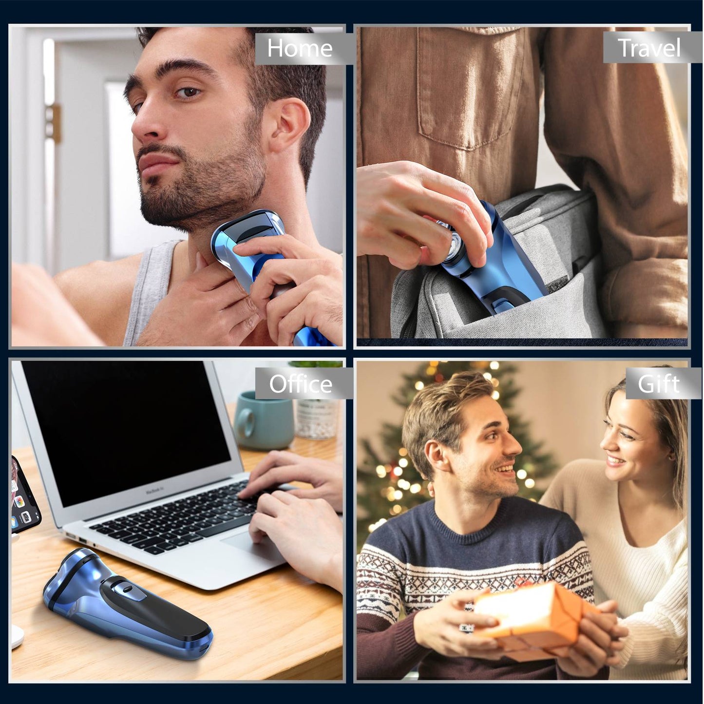 Sejoy Electric Razor for Men Rechargeable Electric Shavers Rotary Portable Travel Razor Idea Gift Beard Trimmer