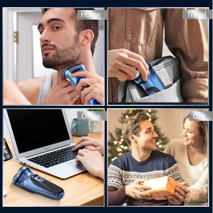 Sejoy Electric Razor for Men Rechargeable Electric Shavers Rotary Portable Travel Razor Idea Gift Beard Trimmer