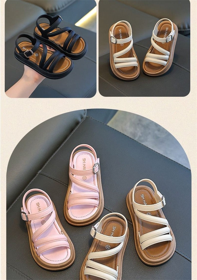 Breathable Lightweight Girls Sandals Summer Casual Children Sandal Girl Baby Flat Shoes Fashion Casual Non Slip Kids Beach Shoes