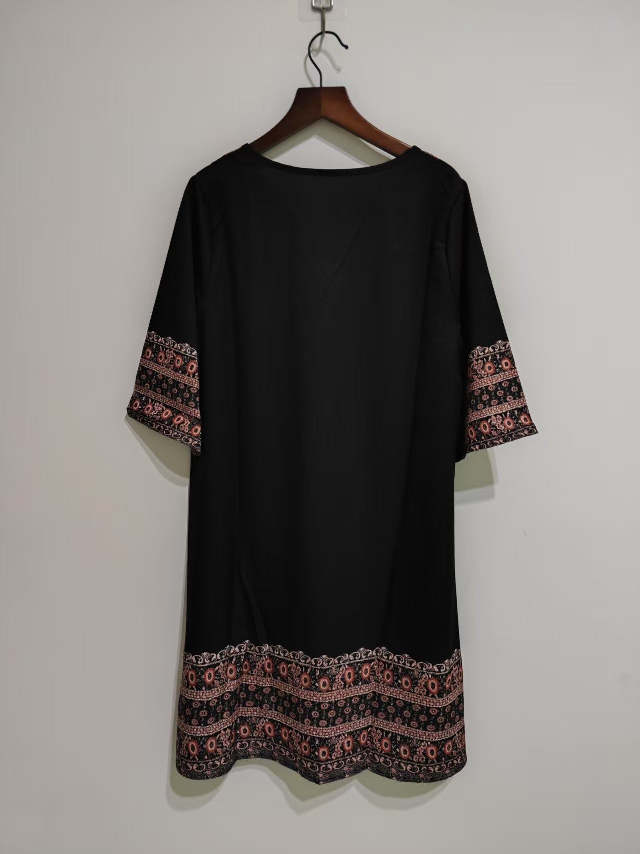 Women's Clothes Casual print Short Sleeve V-Neck Waist Cinched Dress summer vintage New Female Fashion Loose Mini Dresses 2025