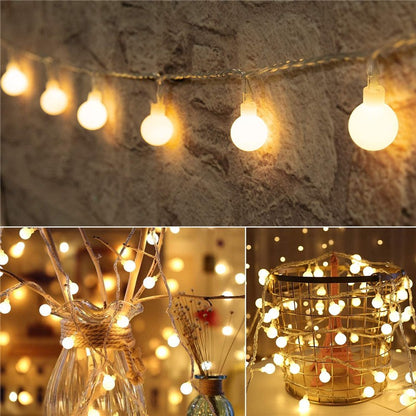 Led Globe String Lights USB Fairy String Light 50 Leds Plug in Decor for Indoor Outdoor Party Wedding Christmas Tree Garden