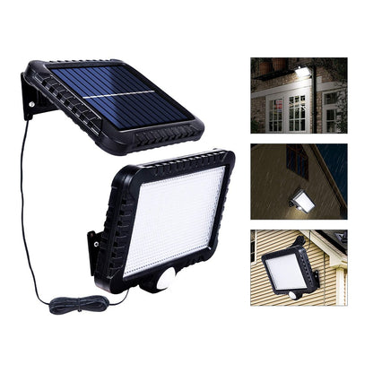 160LED Solar Powered Wall Light Waterproof Outdoor Motion Sensor Lighting Park Courtyard Fence Street Garden Decoration Lamp