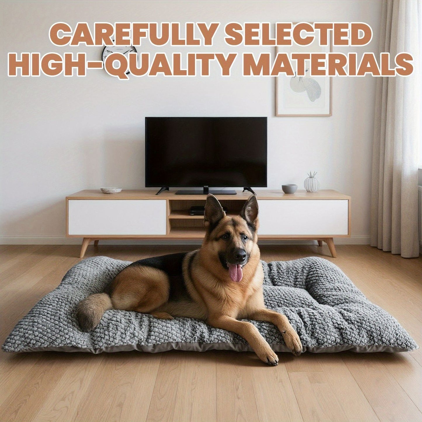 Cama Para Cachorro Grande Cama De Cachorro De Pelúcia Sofá Tapete Grosso Super Macio Poliéster Tapete Para Caixa De Transporte De Cachorro Para Cama Grande