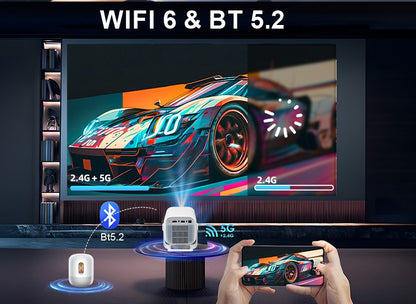 HUAWEISHI 4K Projector Android Native Portable 1080P Auto Focus 600ANSI Video home Cinema Outdoor hd led Projetor