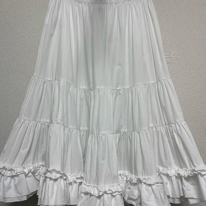 25 Spring/Summer New Style Lace Elastic Waist Mid-Cut Skirt High-Waist A-Line Cake-style Long Dress Women's Style