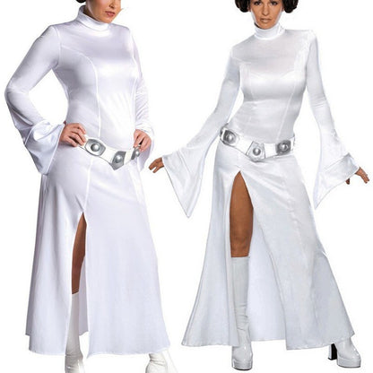 ostume de cosplay de batterie de jeu d'anime pour les femmes, costume de cosplay de document solide simple, manches longues, fen