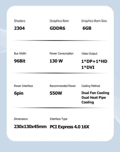 SOYO Graphics Cards RTX 3050 6G GDDR6 GPU NVIDIA PC Computer components PCI Express X16 4.0 Gaming Video Card RTX3050 New